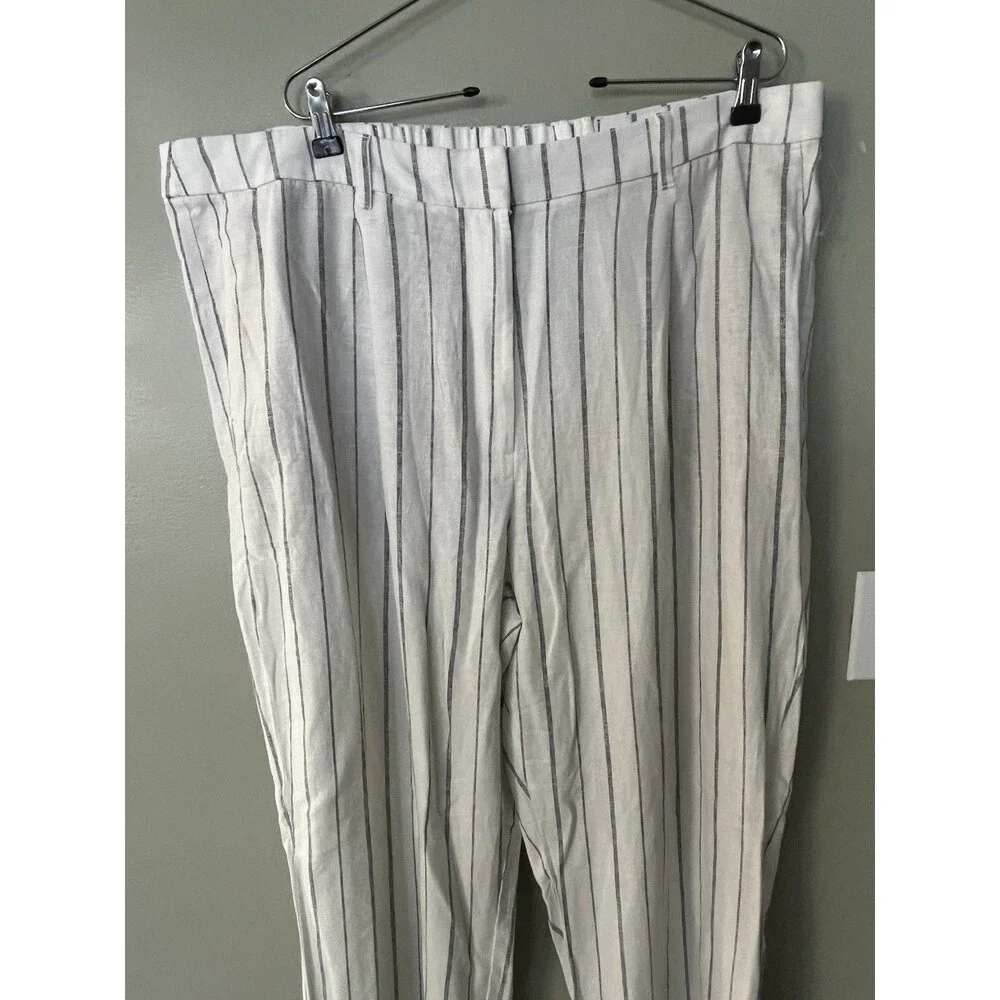 Old Navy Womens Plus Wide Leg Linen Blend Pants XXL Tall New